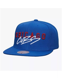 Мужская кепка Snapback Team Royal Chicago Cubs с метками, синий Mitchell and ness