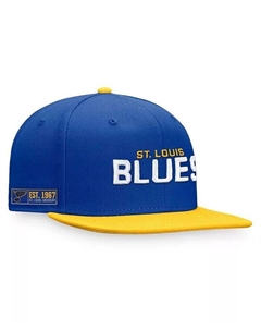Мужская сине-золотая шляпа St. Louis Blues Iconic с цветными блоками Snapback Fanatics