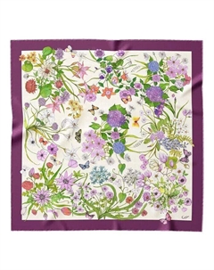 Flora - Шелковый платок ручной работы для женщин, фиолетовый Elizabetta