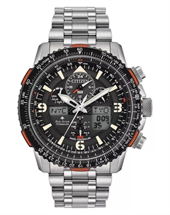 Мужские аналогово-цифровые часы Eco-Drive Promaster Skyhawk A-T с титановым браслетом, 45 мм Citizen