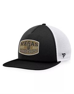 Мужская черно-белая кепка Vegas Golden Knights из пенопласта с нашивкой спереди Trucker Snapback, черный Fanatics