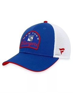Мужская синяя, белая регулируемая кепка New York Rangers Fundamental, синий Fanatics