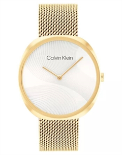 Женские золотистые часы-браслет с двумя стрелками из нержавеющей стали, 36 мм Calvin klein