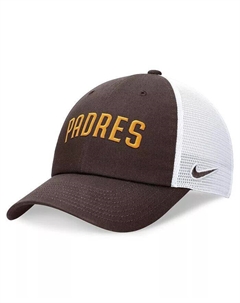 Мужская коричневая регулируемая шляпа San Diego Padres Evergreen с надписью Trucker, коричневый Nike