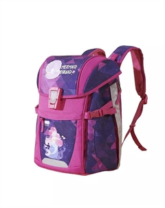 Детский школьный рюкзак с застежкой-липучкой, розовый Sunveno