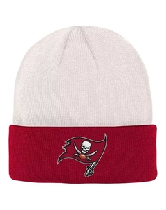 Кремово-красная вязаная шапка Tampa Bay Buccaneers для мальчиков и девочек с костяными манжетами Outerstuff