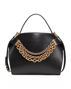 Сумка-портфель Donna Karan Plandome с цепочкой и верхней ручкой из кожи, серый Donna karan new york