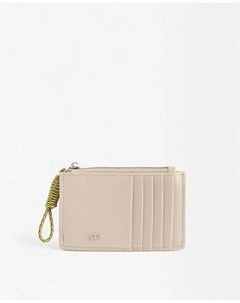 Маленькая женская визитница с застежкой-молнией, однотонная, цвет Crudo Parfois
