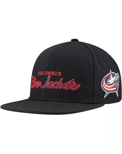 Мужская черная мужская бейсболка Columbus Blue Jackets Mitchell Ness Core Team Script 2.0 Snapback Hat, черный Mitchell and ness