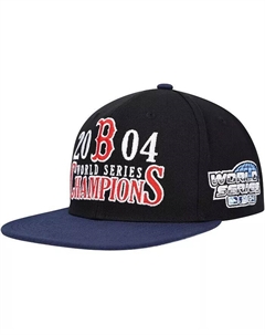 Мужская черная бейсболка Boston Red Sox World Series Champs Snapback Mitchell and ness