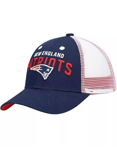 Кепка Snapback с сетчатой ​​спинкой и застежкой на спине New England Patriots Core, темно-синяя, белая, унисекс для дошкольников Outerstuff