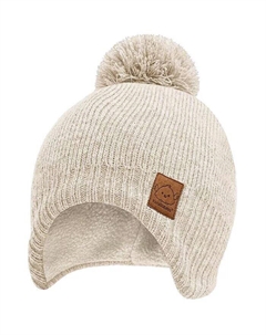Muff Baby Beanie, Детская шапка для мальчиков, девочек, Зимние шапки для детей, новорожденных, младенцев, малышей 0-36 месяцев, коричневый/бежевый Keababies