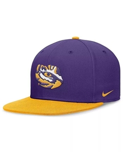 Мужская фиолетово-золотая бейсболка LSU Tigers Performance Fitted Hat Nike