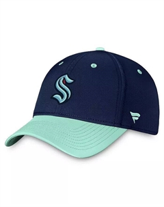 Мужская двухцветная гибкая кепка Seattle Kraken Authentic Pro Rink темно-синего и голубого цветов, синий Fanatics