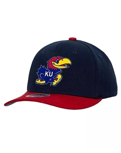 Мужская темно-синяя/красная кепка Kansas Jayhawks 2-Tone 2.0 Snapback, мультиколор Mitchell and ness