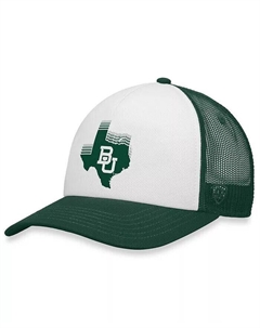 Мужская бело-зеленая кепка Baylor Bears Tone Down Trucker Snapback, белый Top of the world