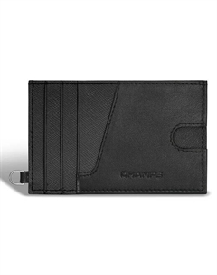 Мужская тонкая кожаная визитница Iconic Collection, черный Champs