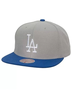 Мужская серая выездная бейсболка Los Angeles Dodgers Cooperstown Collection Snapback Mitchell and ness
