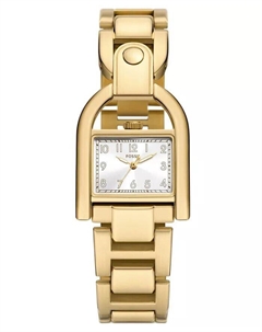 Женские часы Harwell с тремя стрелками из нержавеющей стали золотистого цвета, 28 мм Fossil