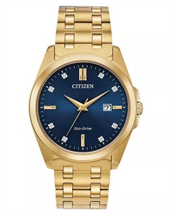 Мужские часы Eco-Drive Corso с золотистым браслетом из нержавеющей стали, 41 мм Citizen