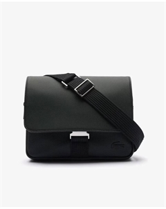 Мужской портфель с карманом для iPad и клапаном черного цвета, черный Lacoste