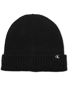 Роскошная мужская шляпа с манжетами в рубчик, черный Calvin klein