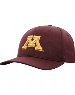 Мужская темно-бордовая бейсболка Minnesota Golden Gophers Reflex Logo Flex Top of the world