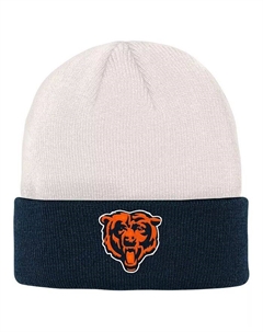 Big Boys кремовый, темно-синий Chicago Bears Bone вязаная шапка с манжетами Outerstuff