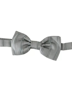 Галстук-бабочка с регулируемой шеей и светло-серой подкладкой Dolce&gabbana