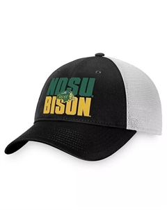 Мужская черно-белая кепка Snapback NDSU Bison Stockpile Trucker Snapback Top of the world