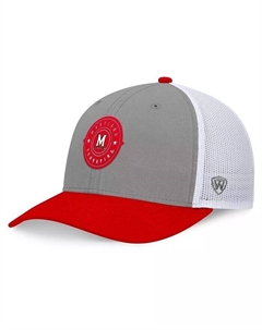Мужская серо-красная регулируемая шляпа Maryland Terrapins Rob Trucker, серый Top of the world