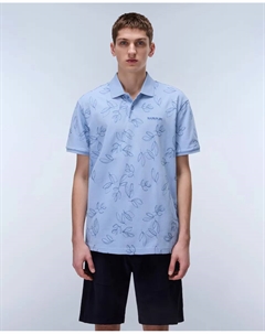 Brolio мужская рубашка-поло из пике с короткими рукавами, светло-голубой Napapijri