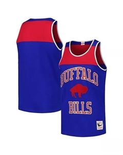Мужская майка-топ Royal, Red Buffalo Bills Heritage Colorblock Mitchell and ness