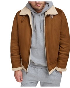 Мужская классическая куртка-бомбер из искусственной овчины B-3 Calvin klein