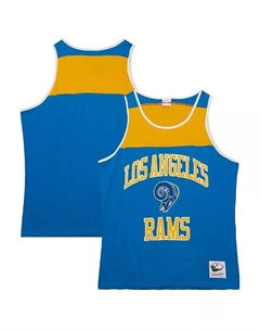 Мужская майка-топ Royal Gold Los Angeles Rams Gridiron Classics Heritage Colorblock Mitchell and ness