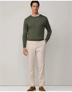 Мужские облегающие брюки-чинос из твила, бежевый Hackett