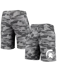Мужские шорты Michigan State Spartans Camo Backup Terry Jam Lounge цвета уголь и серый Concepts sport