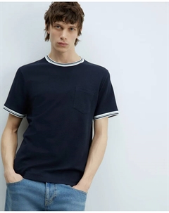 Футболка в рубчик, темно-синий Сфера