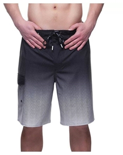 Мужские 9-дюймовые шорты для доски без подкладки, быстросохнущие плавки с эластичной резинкой на талии, черный Rokka&rolla