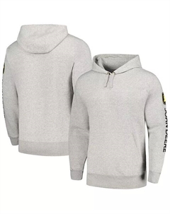 Мужской и женский классический пуловер с капюшоном цвета Хизер Серый John Deere, серый Top of the world