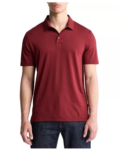 Мужская рубашка-поло Supima с короткими рукавами из хлопка, красный Calvin klein