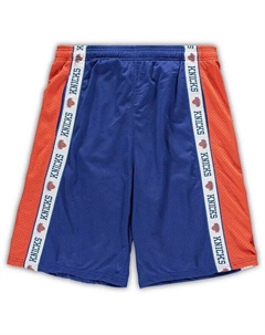 Мужские шорты в сетку New York Knicks Royal и оранжевого цвета Big and Tall Tape, мультиколор Fanatics