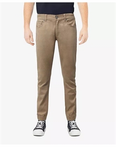 Мужские брюки из твила с эластичной резинкой на талии, коричневый/бежевый X-ray