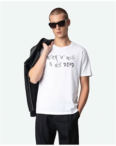 Мужская футболка Tommy с короткими рукавами и принтом спереди, белый Zadig&voltaire