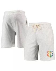 Мужские шорты Oatmeal Minnesota Twins Mainstream Logo Terry Tri-Blend Concepts sport