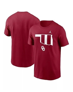 Мужская малиновая футболка в форме штата Оклахома Сунерс Кампус Jordan