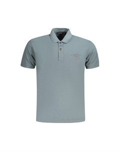 Серая хлопковая мужская рубашка поло, коричневый Napapijri