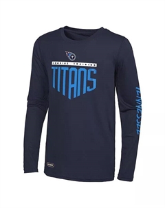Футболка мужская темно-синяя Tennessee Titans Impact с длинным рукавом Outerstuff