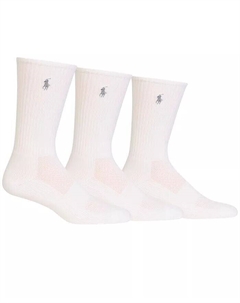 Мужские носки 3 шт. Технические носки Crew, белый Polo ralph lauren