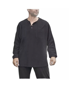 От KingSize Men's Big & Tall Термокарманная удлиненная кофта Henley, черный Boulder creek